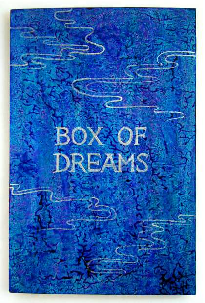 Lid of the Box of Dreams, a wooden box containing twenty small dream-paintings, by Jenny Badger Sultan